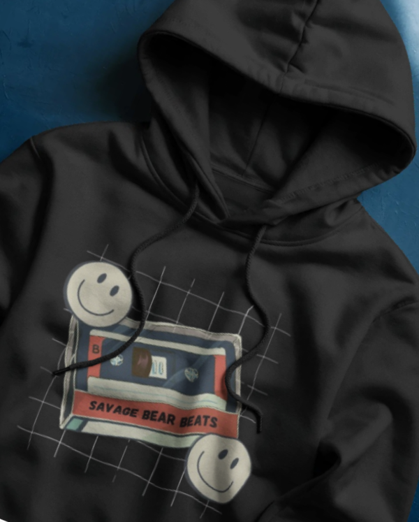 SAVAGE BEAR BEATS 0N BLACK HOODIE