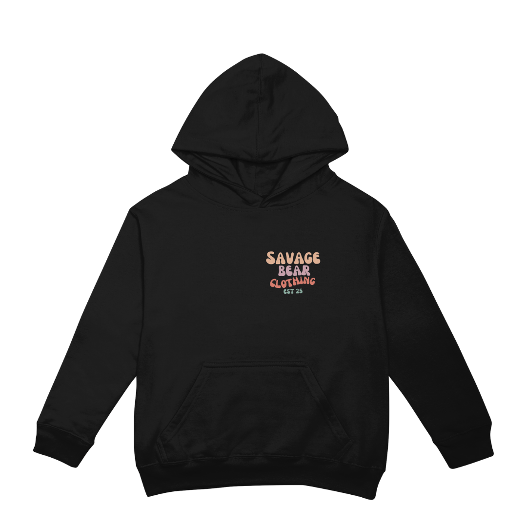 SAVAGE BEAR 3D MULTICOLOURED DESIGN ON BLACK HOODIE