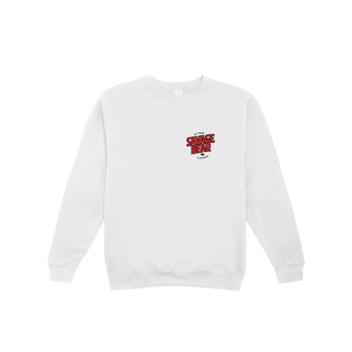 SAVAGE BEAR LOGO IN RED ON WHITE SWEATSHIRT