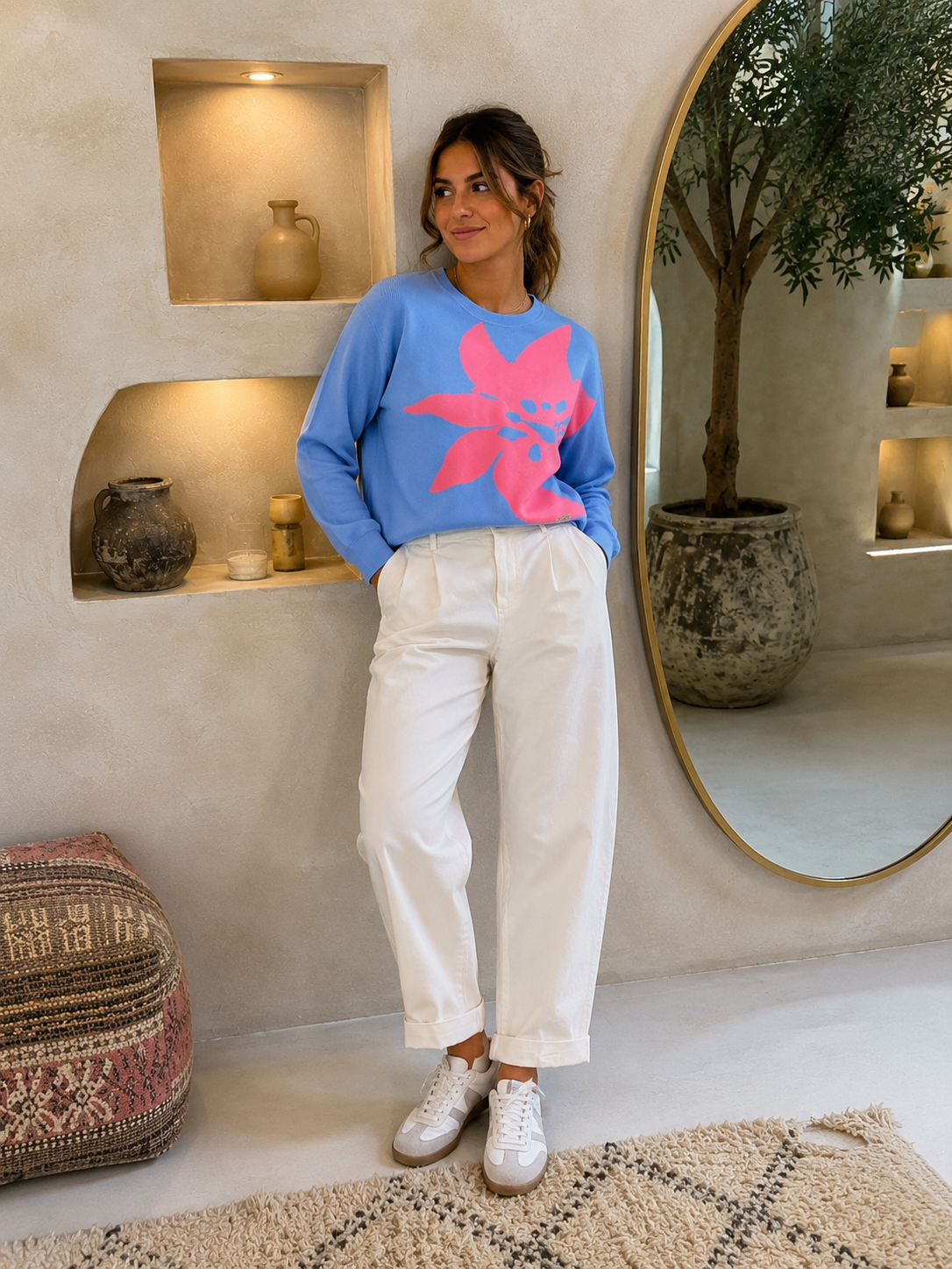 Vila Joy Zomer 600032 Lara trui blauw-roze