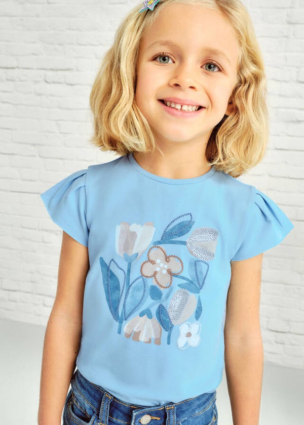 tshirt meisje licht blauw 3015-36 mayoral lp