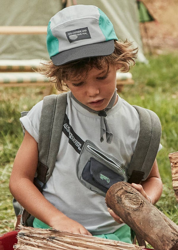 T-shirt grijs crossbody bag 3036-45 Mayoral jongen Li