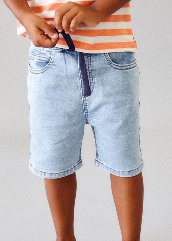 Short lichte stof jeans licht blauw 3210-76 Mayoral jongen Ni