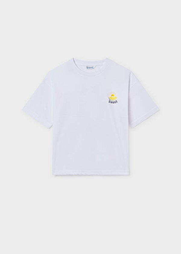 T-shirt print wit 6011-16 Mayoral meisje NI