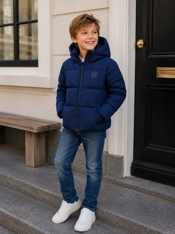 Jas Guess G7T2 donkerblauw jongen winter