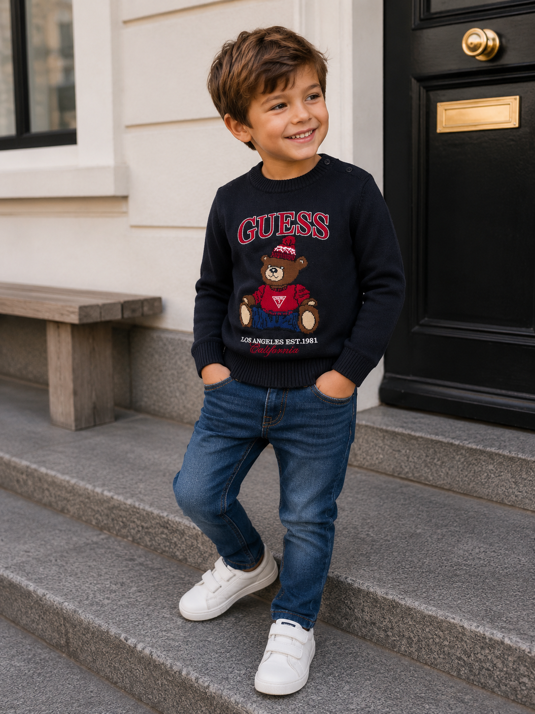 Trui Guess G7V2 donkerblauw jongen winter