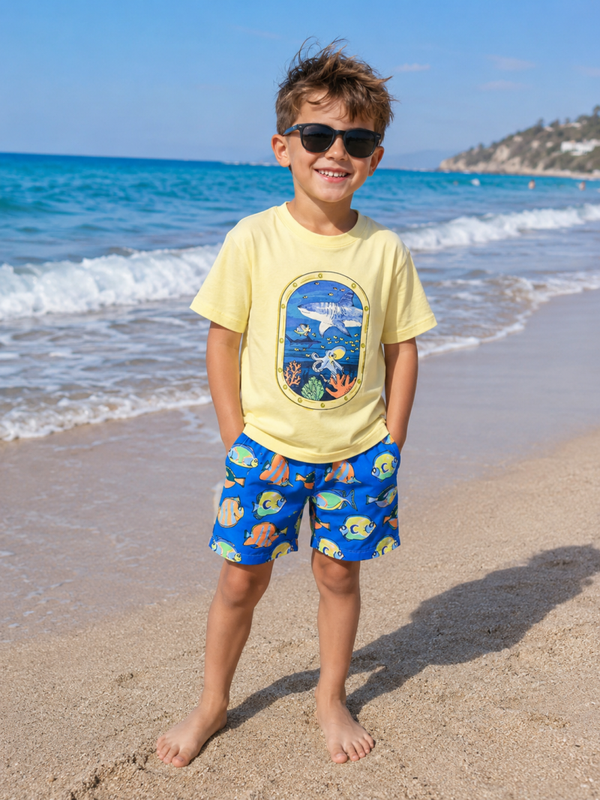 Zwembroek print blauw 3612-89 Mayoral jongen Ni