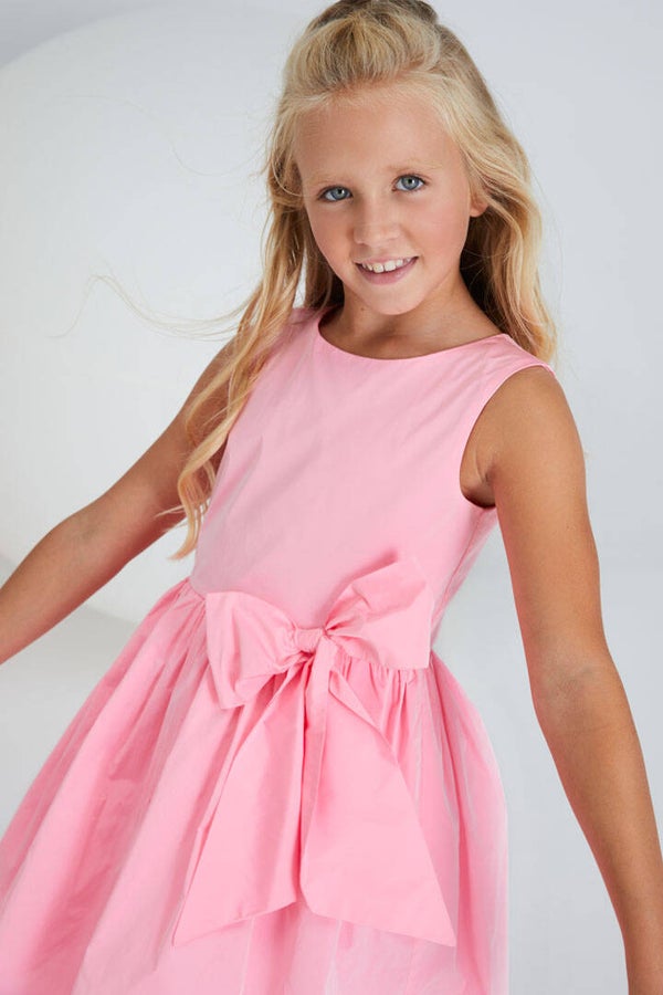 Kleedje Magali fluo strik roze