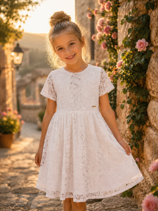 Kleedje Marit Blue Bay wit
