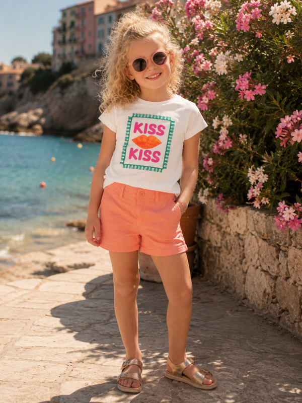 Tshirt Bonnie wit roze Blue Bay