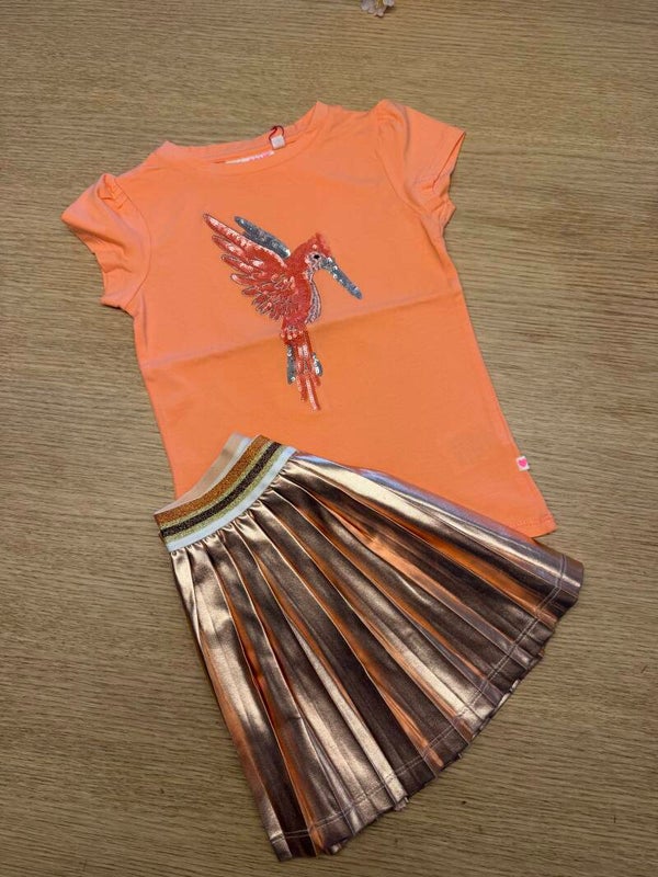 Tshirt SOMEONE Felien Meisje oranje vogel