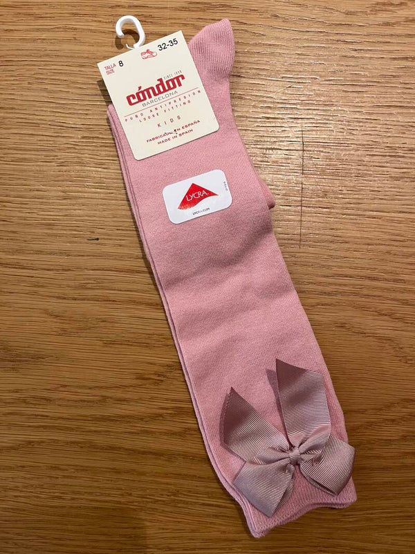 Kniekousen roze strik condor li 2482