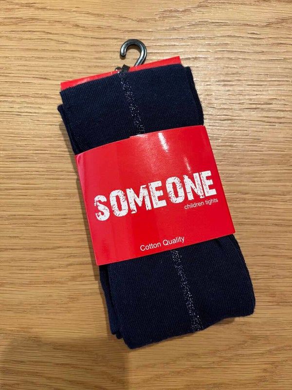 Kousenbroek donkerblauw glitterstreep Someone sox li