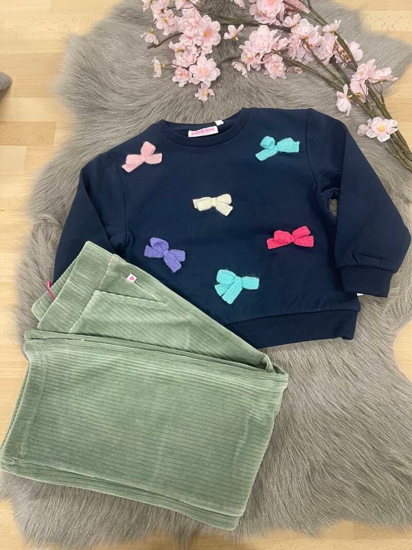 Sweater Talia blauw strik Someone Meisje A Winter