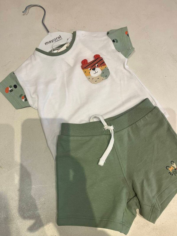 Set 2 stuks 1629 tijger jongen baby mayoral lp