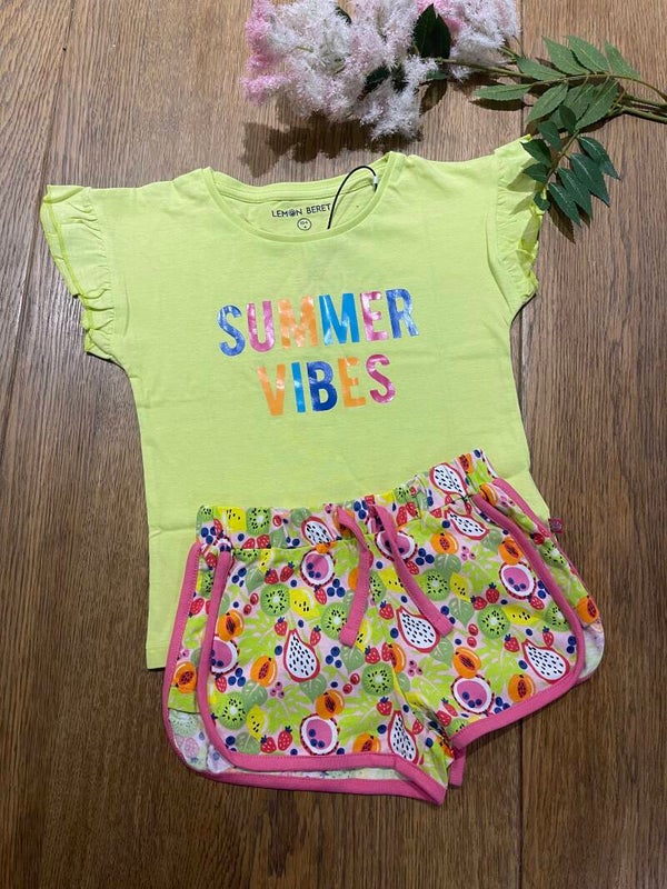 Tshirt Lemon Beret geel summervibes