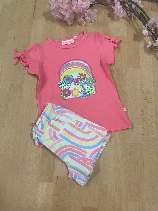 Tshirt Jardin Someone koraal regenboog  Meisje Zomer