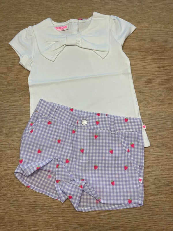 Tshirt wit met strik Anouk Someone Meisje Zomer
