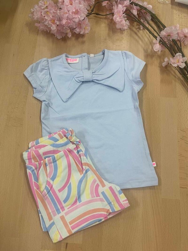 Tshirt blauw met strik Anouk Someone Meisje Zomer