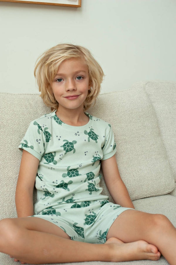 Feetje pyjama groen schildpad