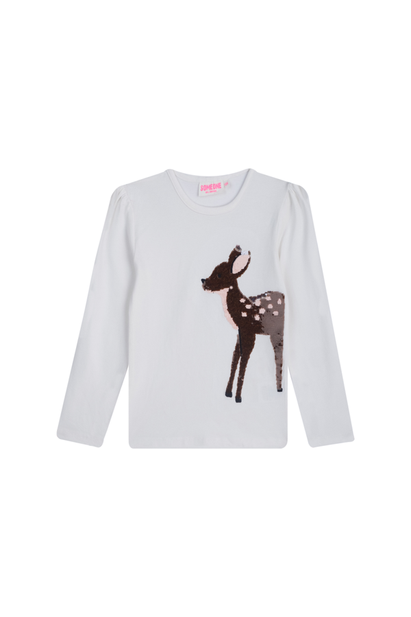 Tshirt Deery Someone  Meisje A Winter bambi ecru