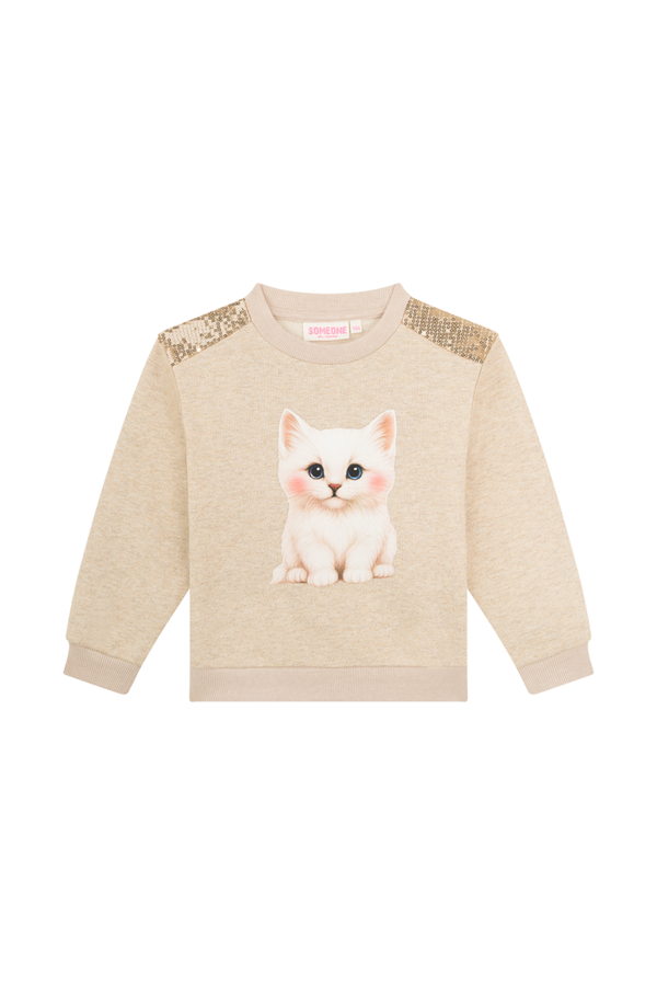Trui Petra Someone 100297 Beige Melange Meisjes