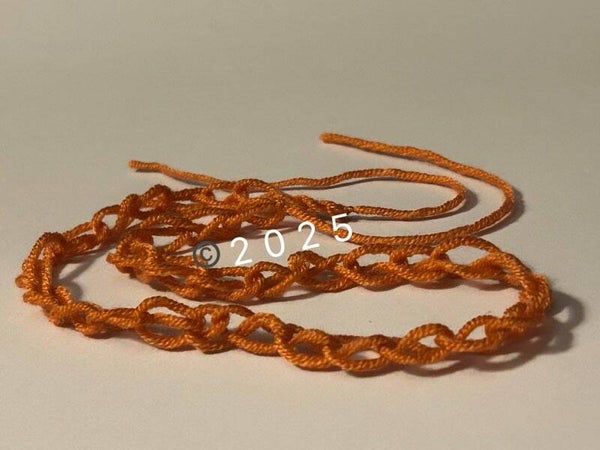 Coral brown crochet bookmark