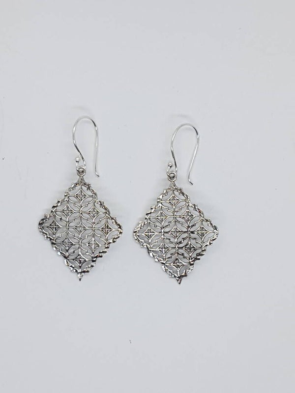 Zilveren Oorbellen "Ruit"