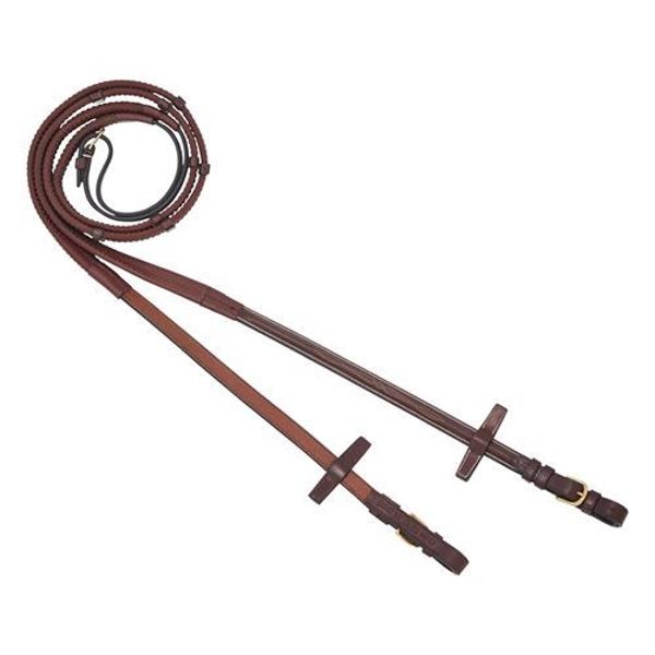 IKONIC Fancy raised Rubber Reins with 4 stop