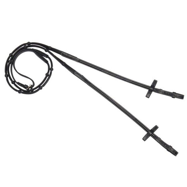 Ikonic Rubber Reins with Stops - Thin 15mm