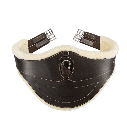 Ikonic stud girth with removable sheepskin