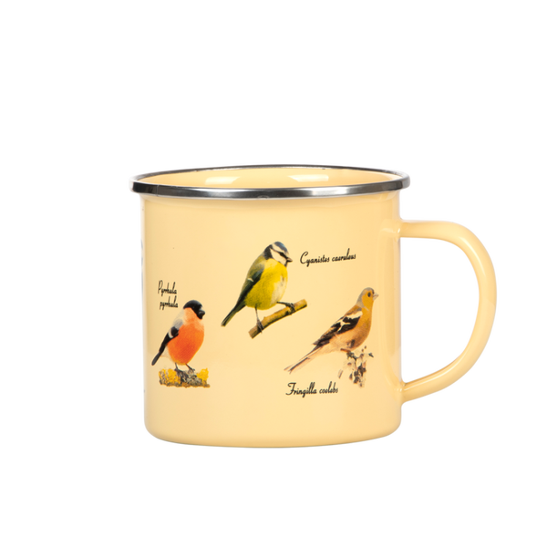 Esschert's garden Emaille mok vogels 500ml