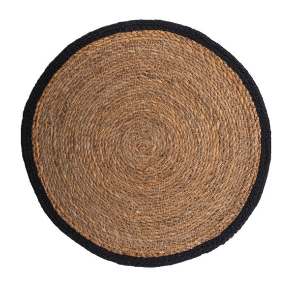 Nicolaja placemat rotan natural zwart