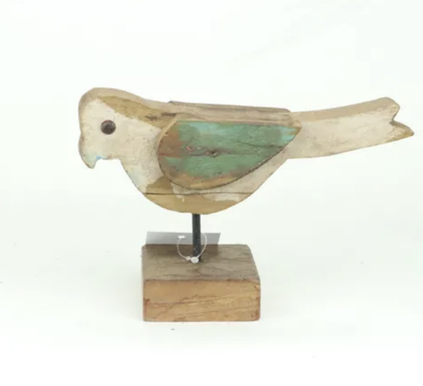 Nicolaja ornament hout vogel