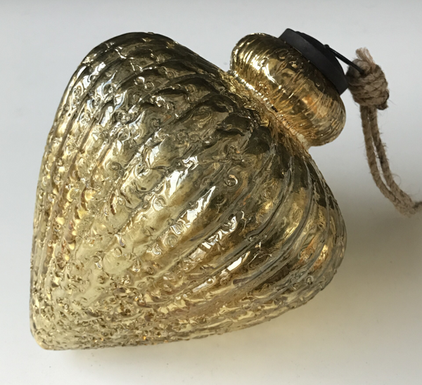 Nicolaja hanger glas nostalgisch goud groot