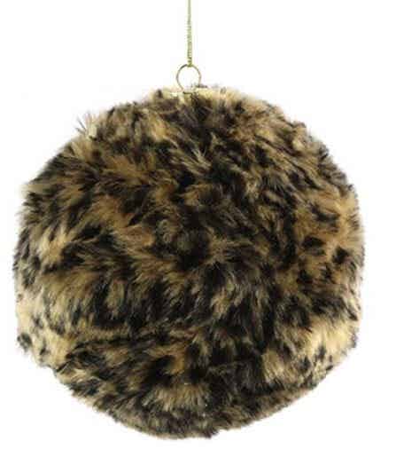 CHRISTMAS DEAL Nicolaja kerstbal bont met luipaard motief groot