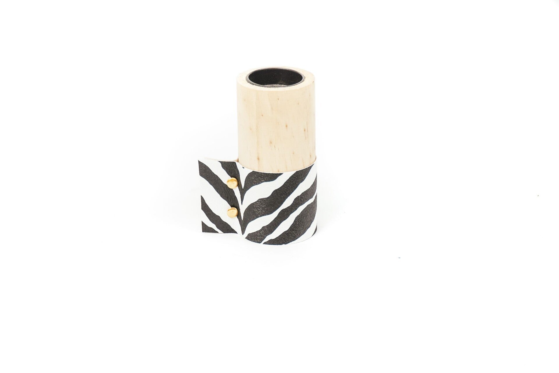 Housevitamin houten waxinelichthouder zebra 13 cm