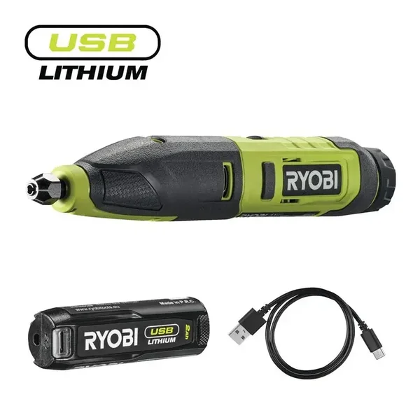 Ryobi - USB Lithium™ 4V Accu Graveer / beitel machine Starterkit (incl. 1x 2.0Ah accu) - RPC4-120G
