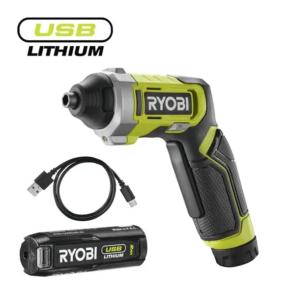 Ryobi - USB Lithium™ 4V Accu Schroevendraaier Starterkit (incl. 1x 2,0 Ah accu) - RSI4-120G