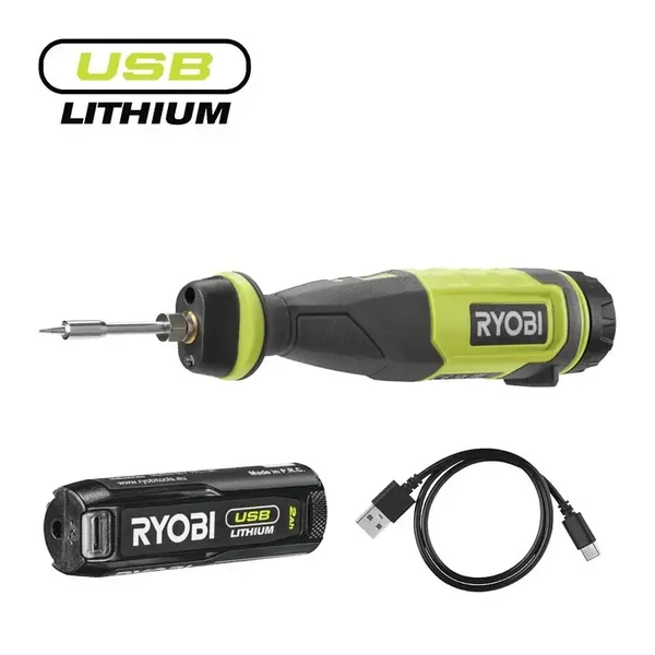 Ryobi - USB Lithium™ 4V Accu Soldeerbout Starterkit (incl. 1x 2.0Ah accu) - RSI4-120G