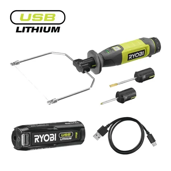 Ryobi - USB Lithium™ 4V Accu Warmte Snijder Starterkit (incl. 1x 2.0Ah accu) - RHC4-120G