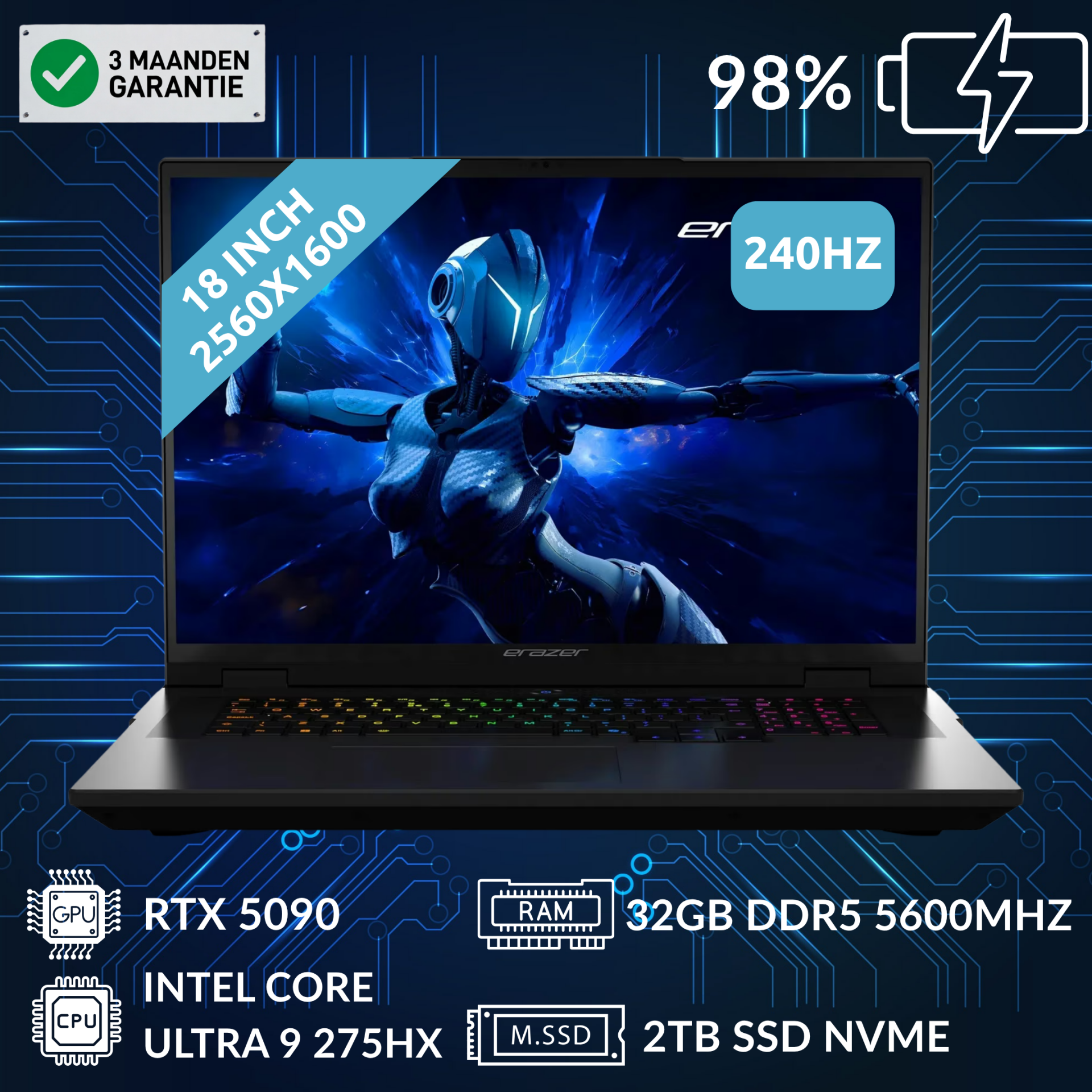 Erazer Beast 18 (RTX 5090 & Intel Ultra 9 275HX & 32GB & 2TB)