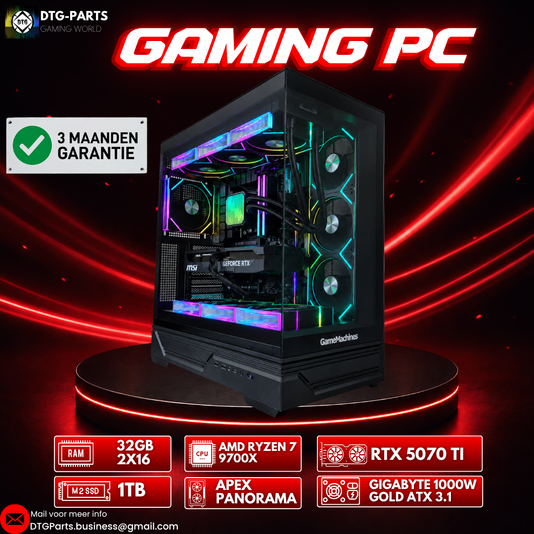 Gaming PC // RTX 5070 ti & AMD Ryzen 7 9700X & 32GB