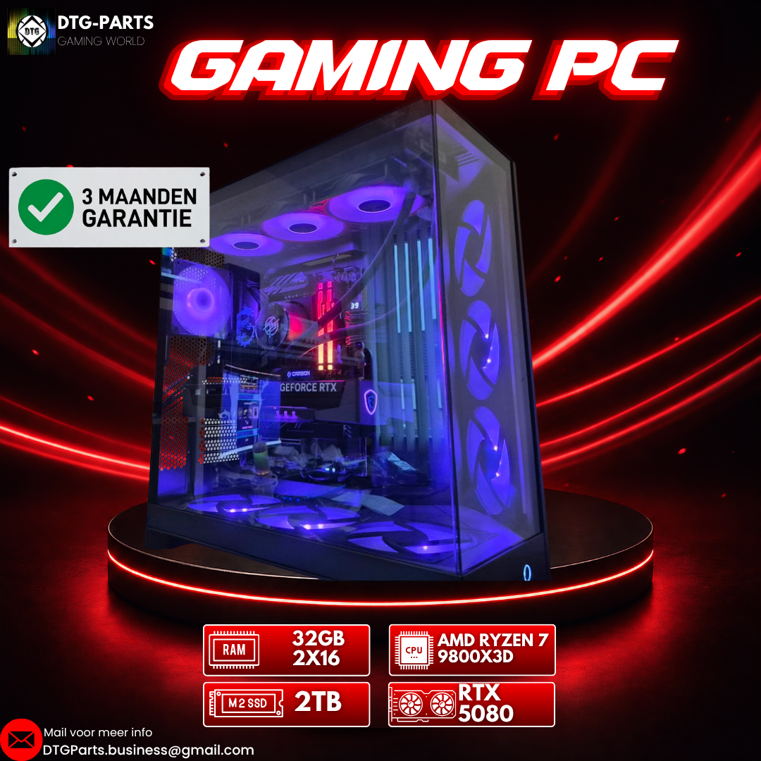 Gaming PC // RTX 5080 & AMD 7 9800X3D & 2TB 9100 Pro
