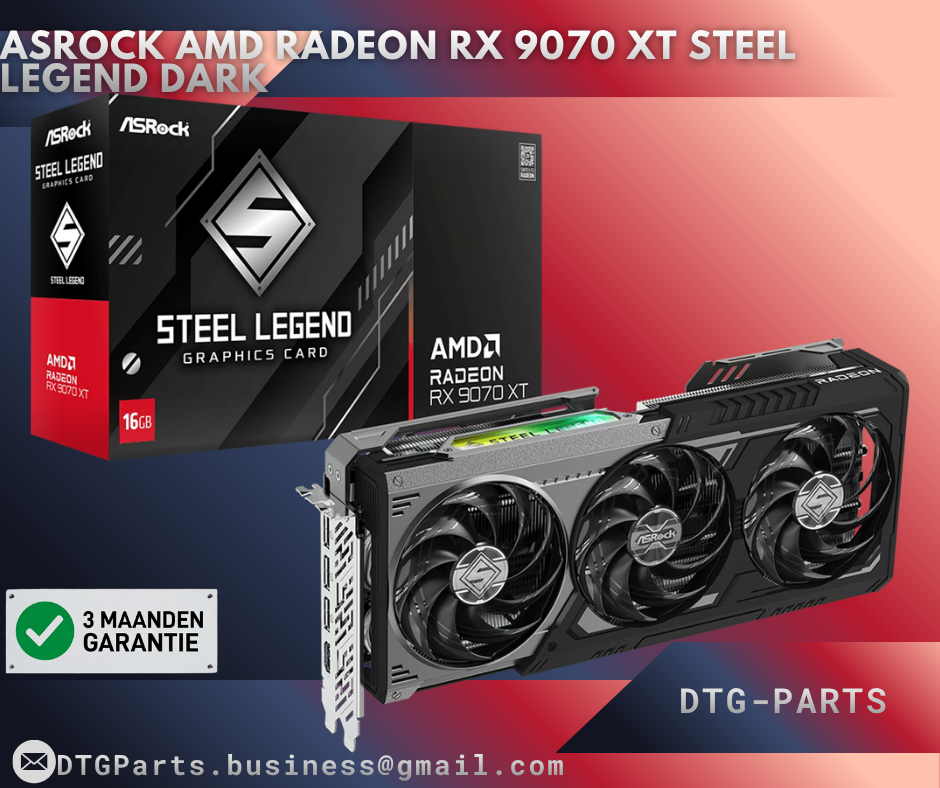 ASRock AMD Radeon RX 9070 XT Steel Legend Dark