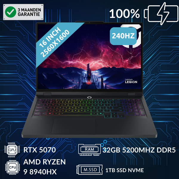 Lenovo Legion Pro 5 (RTX 5070 & AMD 9 8940HX & 32GB)