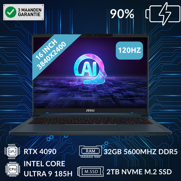 MSI Stealth 16 AI (Intel Ultra 9 185H & RTX 4090 & 32GB & 2TB)