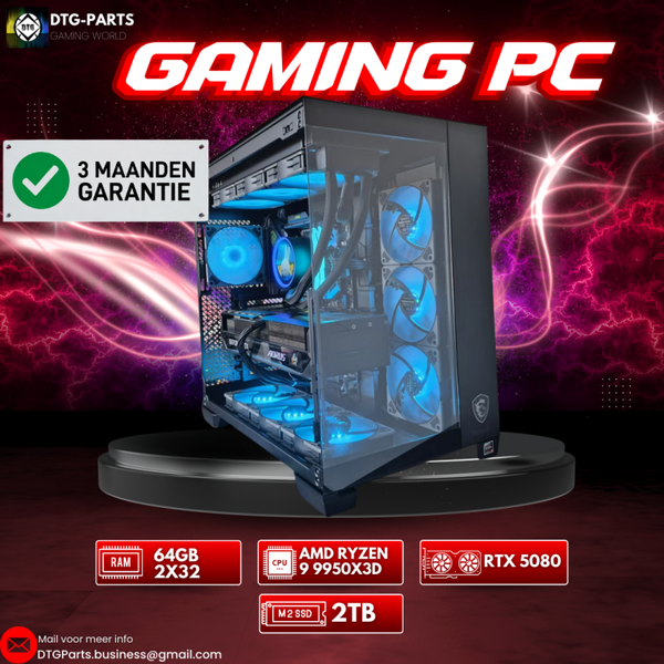 Gaming PC // RTX 5080 & AMD Ryzen 9 9950X3D & 64GB DDR5