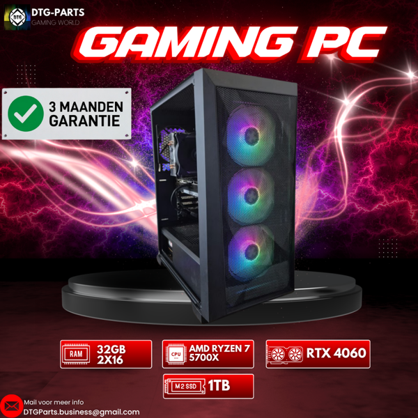 Gaming PC // RTX 4060 & AMD 7 5700X & 32GB