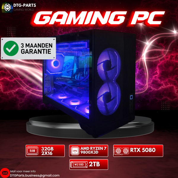 Gaming PC // RTX 5080 & AMD 7 9800X3D & LCD